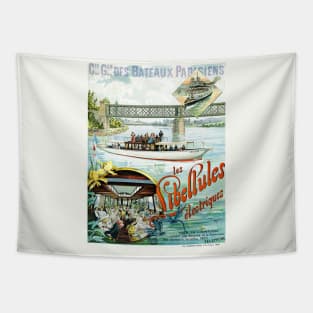 Les Libellules électriques Paris Vintage Poster 1896 Tapestry