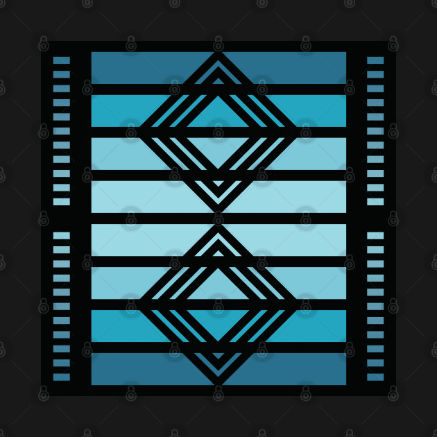 “Dimensional Squares” - V.3 Blue - (Geometric Art) (Dimensions) - Doc Labs by Doc Labs