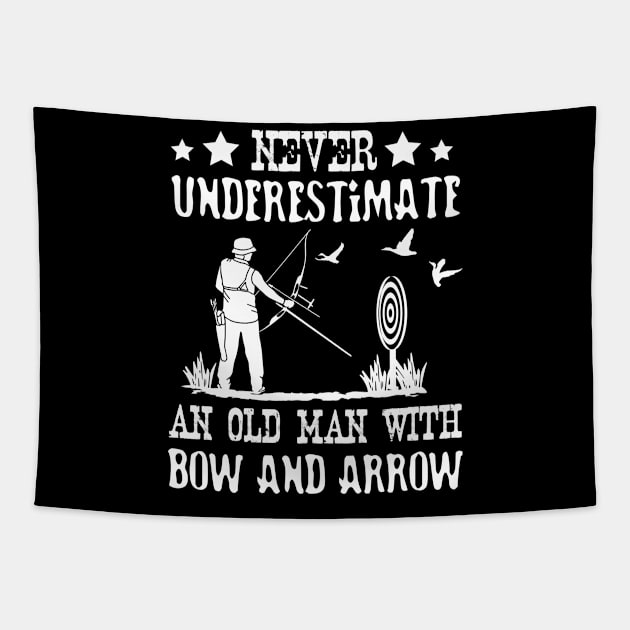 Funny Archery Grandpa Gift Tapestry by TheBestHumorApparel