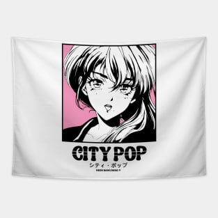 Retro Manga City Pop Vaporwave Aesthetic Anime #17 Tapestry