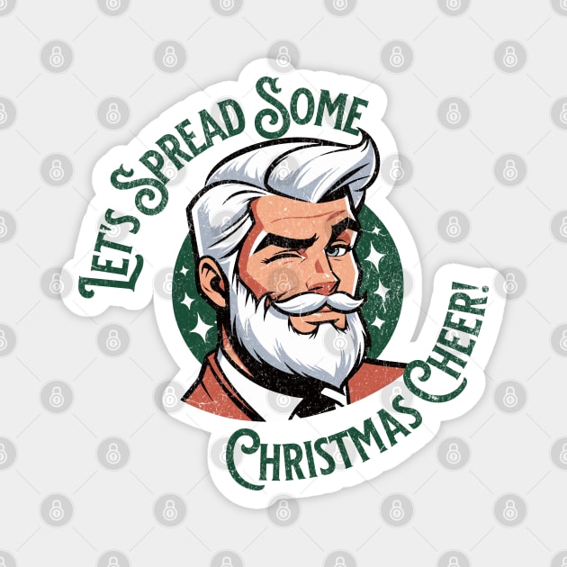 Sexy Santa Spread Christmas Cheer Handsome Santa Claus Magnet by Yesteeyear