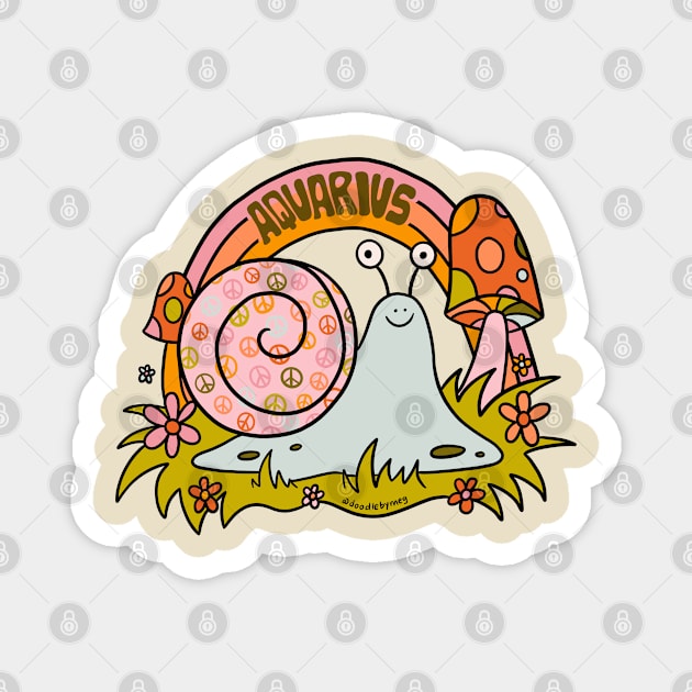 Aquarius Snail Magnet by Doodle by Meg