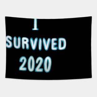 I survived 2020 motivational wordart Tapestry