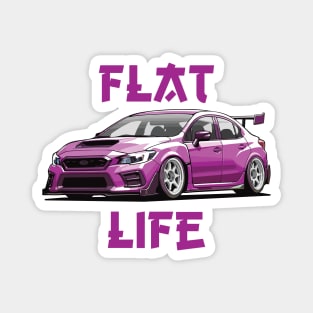 Subaru STI Car Art - Impreza WRX Modified Pink JDM Drift Car Magnet