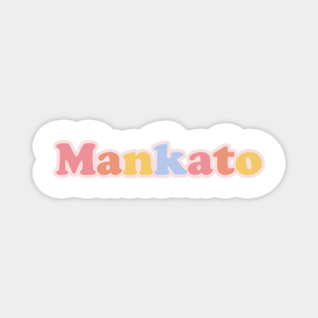 Mankato Pastel Letters Magnet by sydneyurban