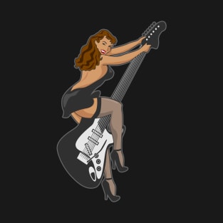 Guitar Pinup Girl T-Shirt