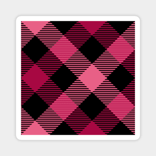Tartan - Hot Pink and Black Magnet