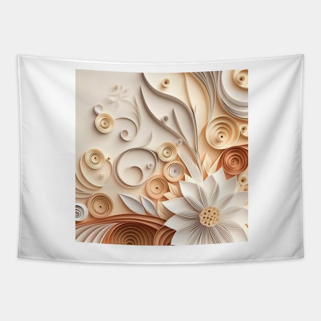 Beautiful floral design with very light and muted earth shades Tapestry by UmagineArts