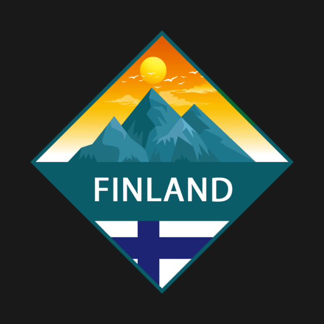 Finland Sticker, Helsinki by norwayraw