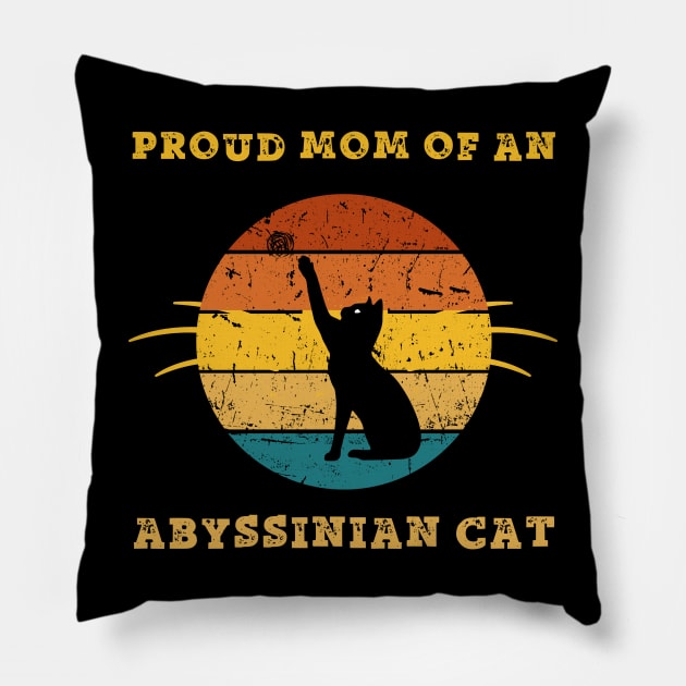 abyssinian cat mom design gift idea for abyssinian cat lovers Pillow by vaporgraphic