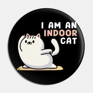 Indoor Person & Anti Social Gift! Funny Cute Indoor Cat Pin