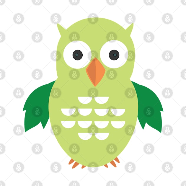 Green & Green Owl by adamzworld