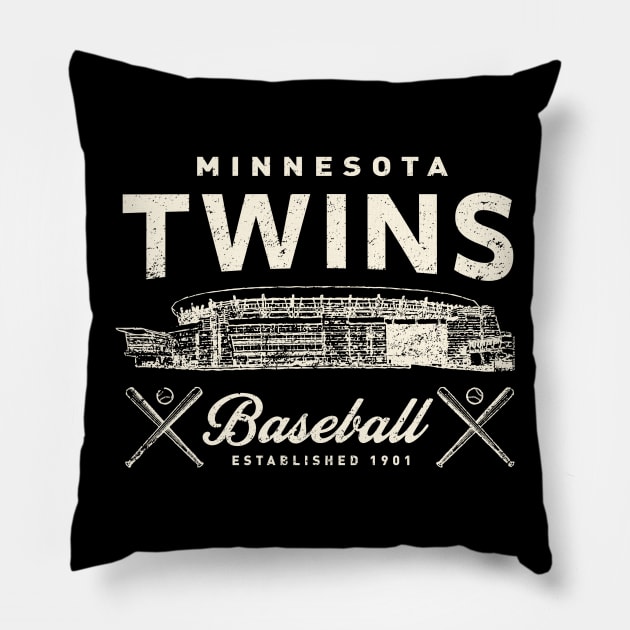 Minnesota Twins Stadium by Buck Tee Original Pillow by Buck Tee