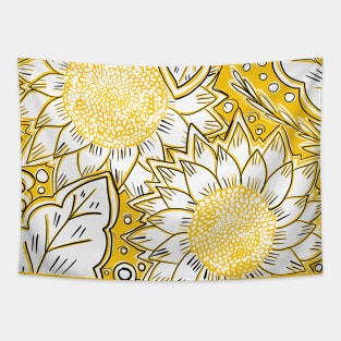 Golden Sunflowers Tapestry