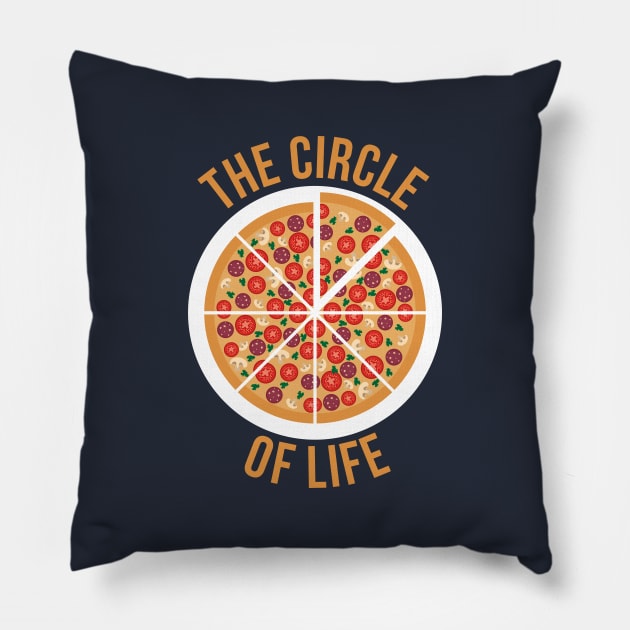 The Circle Of Life Pizza TShirt Pillow by RedYolk