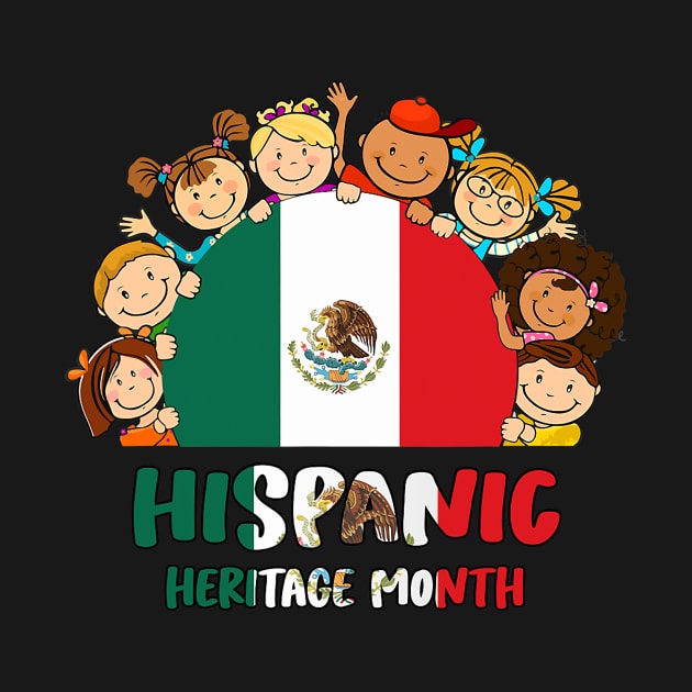 Hispanic Heritage Month Shirt Mexico Pride Kids Boys Girls by Eleam Junie