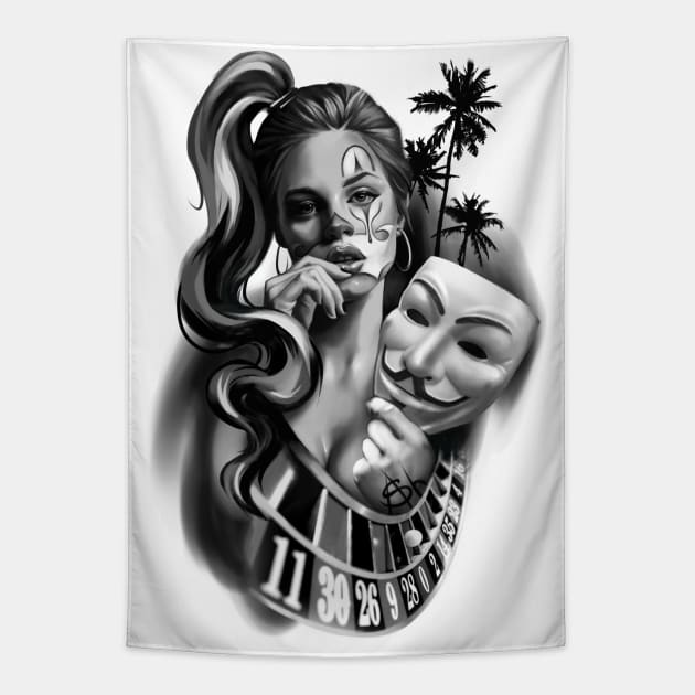 Chicano girl Tapestry by ashmidt