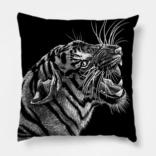 Tiger Roaring Pillow