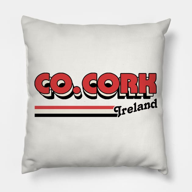 County Cork / Irish Retro County Pride Design Pillow by feck!