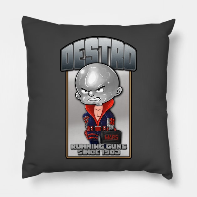 Destro Running Guns Since 1983 Pillow by steviezee