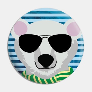 Cool white bear design Pin