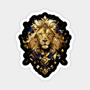 gold lion Magnet