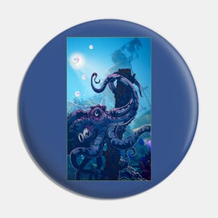 Giant Purple Octopus Pin