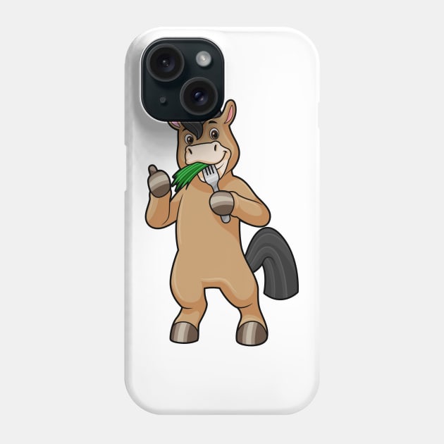 Horse at Eating Vegan Phone Case by Markus Schnabel