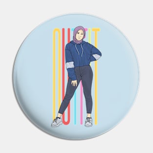 Sport Hijab Lady Pin