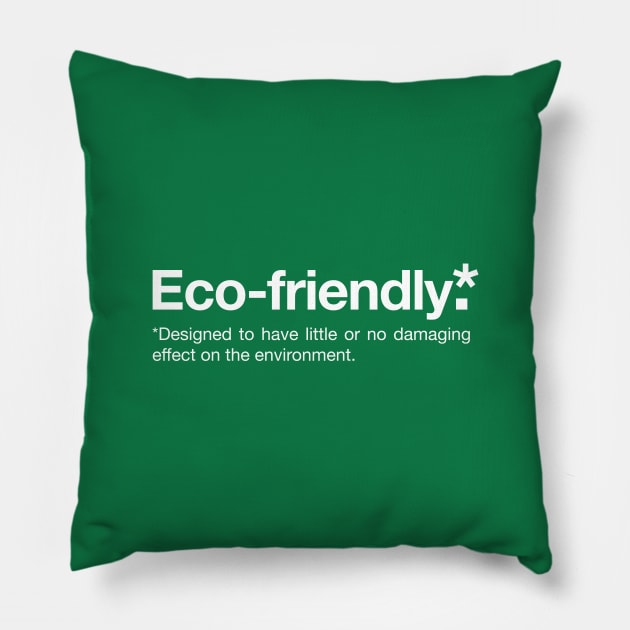 Eco-friendly Definition, Environment and Sustainability Pillow by Positive Lifestyle Online