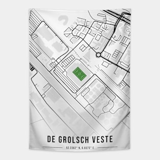 De Grolsch Veste Map Design - White Tapestry