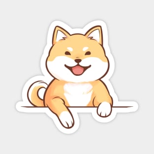 Shiba Inu Table Blue Magnet