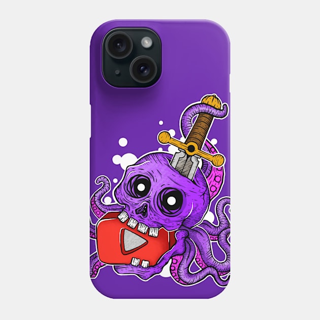 Skull Octopus Phone Case by DMD Art Studio