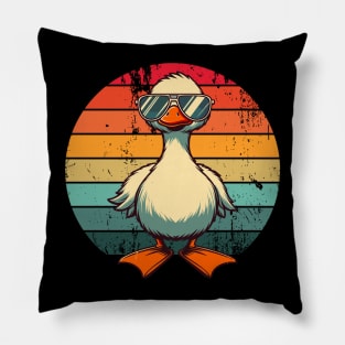 Silly Goose in Sunglasses Pun Meme Pool Funny Goose Pillow