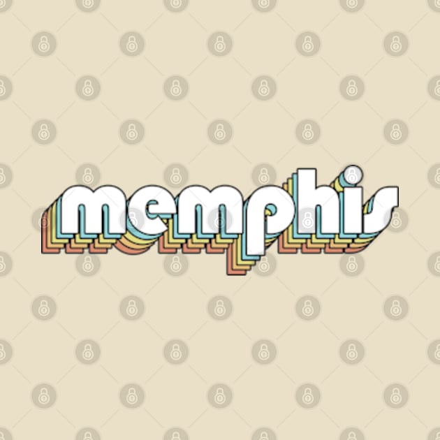 Memphis - Retro Rainbow Typography Faded Style by Paxnotods