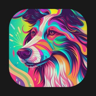 Happy Colorful Abstract Borzoi T-Shirt