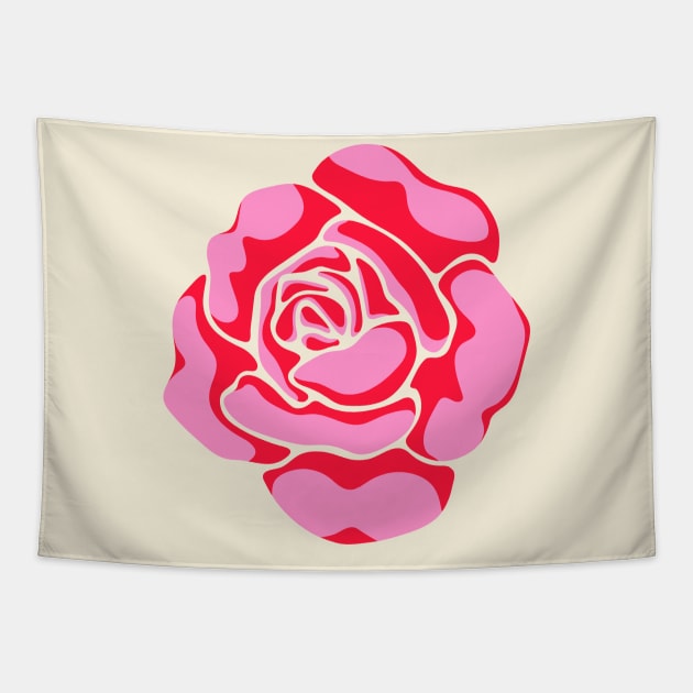 BIG ROSE Bright Fuchsia Pink Red Flower - UnBlink Studio by Jackie Tahara Tapestry by UnBlink Studio by Jackie Tahara