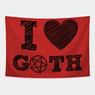 Gothic, love of the black scene Tapestry