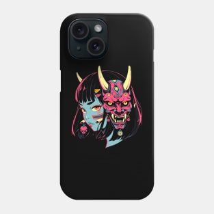 oni mask and the girl Phone Case