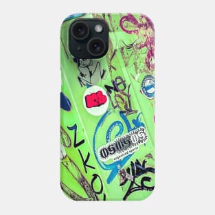 Green Graffiti Street Art Sticker Tag NYC Phone Case