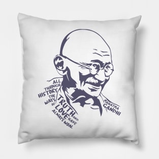 GANDHI Truth and Love Pillow