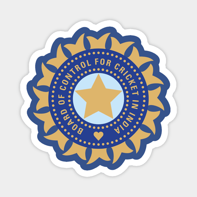 Indian cricket team logo Magnet by zachbrayan