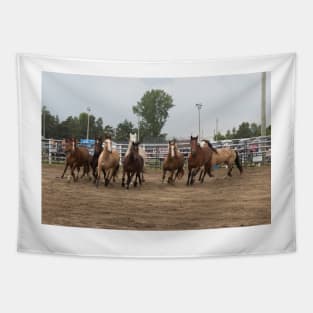 Horses on the run Tapestry