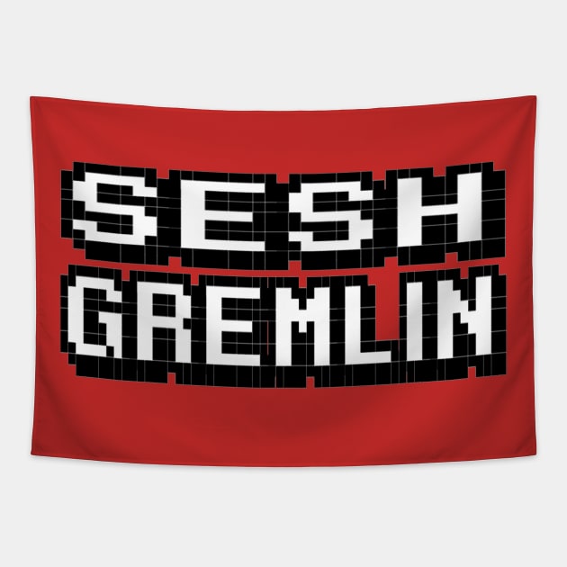 Retro Sesh Gremlin Tapestry by Dudey Rhino