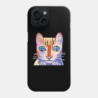 Alien Tabby Cat with Four Pupils Phone Case