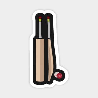 Cricket Bat Ball Clipart Stickers Magnet