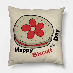 Biscuit red flower Pillow