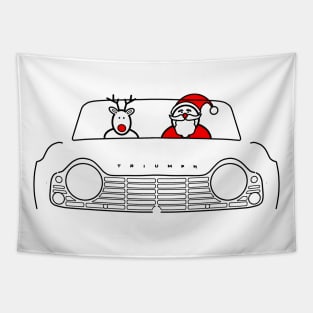 Triumph TR4 classic British sports car Christmas special edition Tapestry