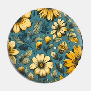 Yellow Flowers Pin