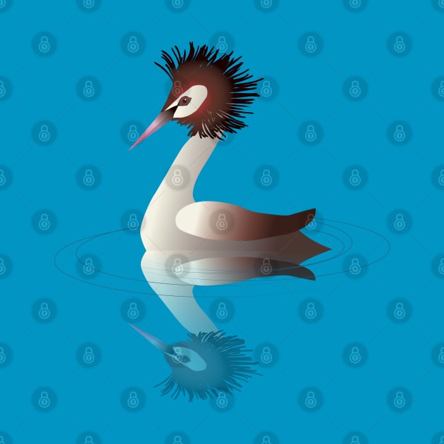 Great crested grebe by Bwiselizzy